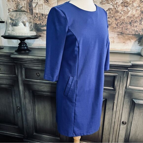 Chico's Dresses & Skirts - Chico’s Royal Blue MIDI Sheath Dress size 1 (M/8)